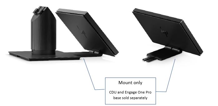 Mount Used to Attach 10" CDU to the Stability Mount of the HP Engage One Pro - TTHP4A2F8AA Required If I/O Hub is Attached to the POS