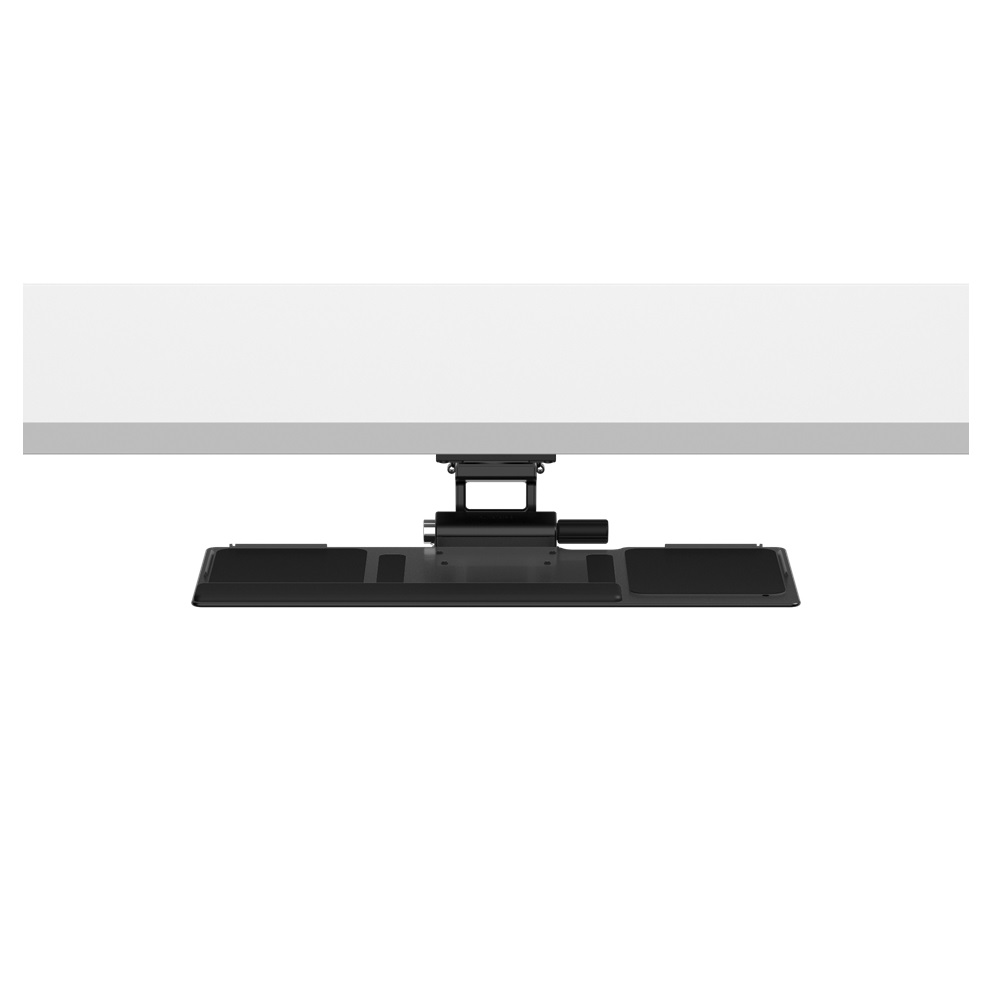 Humanscale Keyboard Tray System, 6F Mechanism for Height Adj Surfaces, Big Platform with Slim Palm Support and 12.5" Track in Black