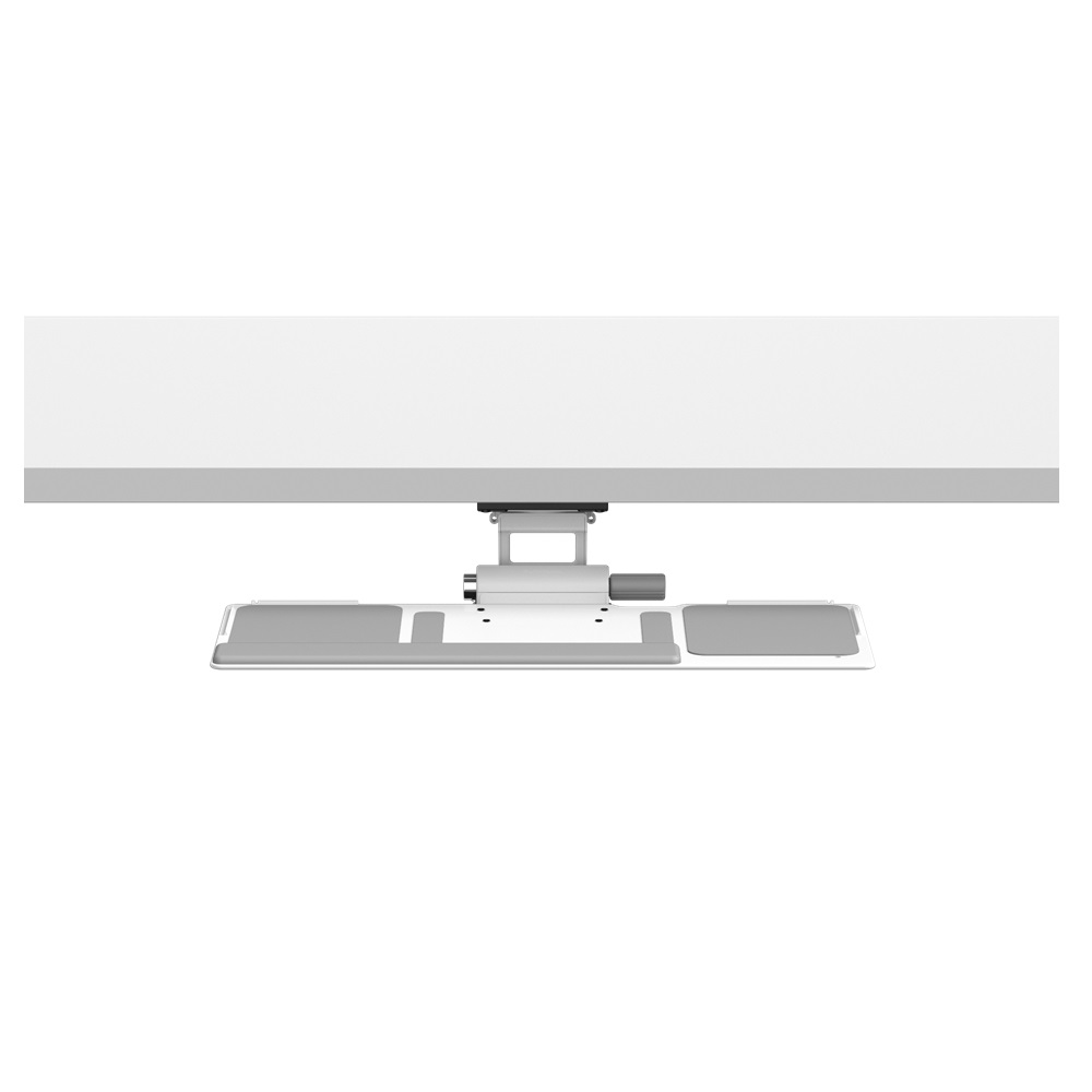 Humanscale Keyboard Tray System, 6F Mechanism for Height Adj Surfaces, Big Platform with Slim Palm Support and 12.5" Track in White