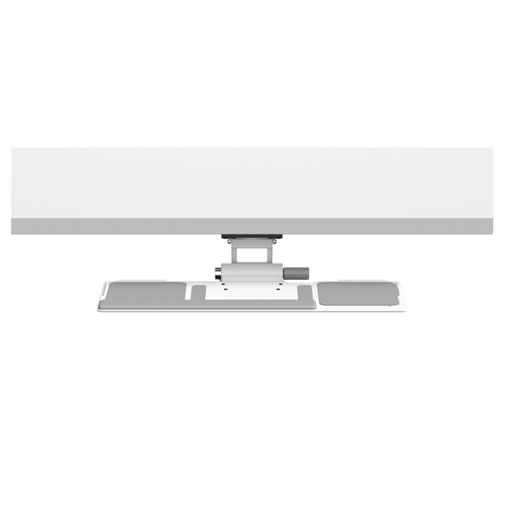 Humanscale Keyboard Tray System, 6F Mechanism for Height Adj Surfaces, Big Platform with Slim Palm Support and 14" Track in White