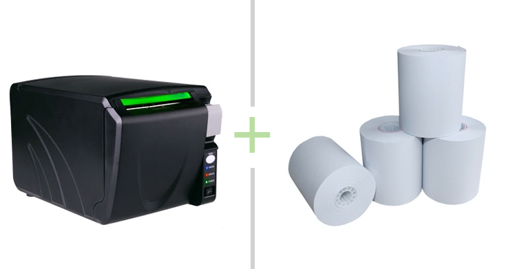 ELEMENT RW873 RECEIPT PRINTER + 4PK PAPER BUNDLE