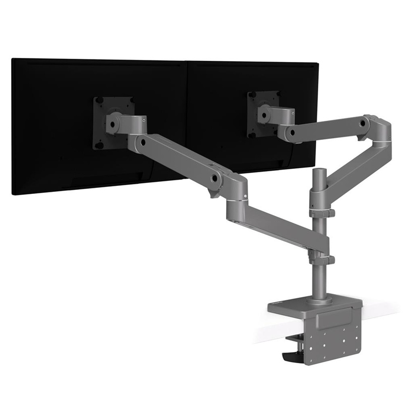 ERGOTRON LX PRO ARM DUAL-DISPLAY DESK-MNT GRAY