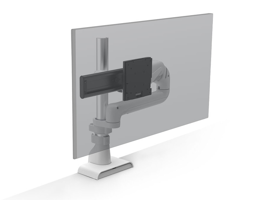 HAT MONITOR ARM E5 SINGLE DYNAMIC POLE WHITE