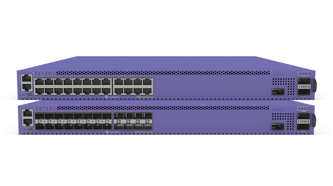 EXTREME SWITCH X590-24T-1Q-2C BASE SYSTEM