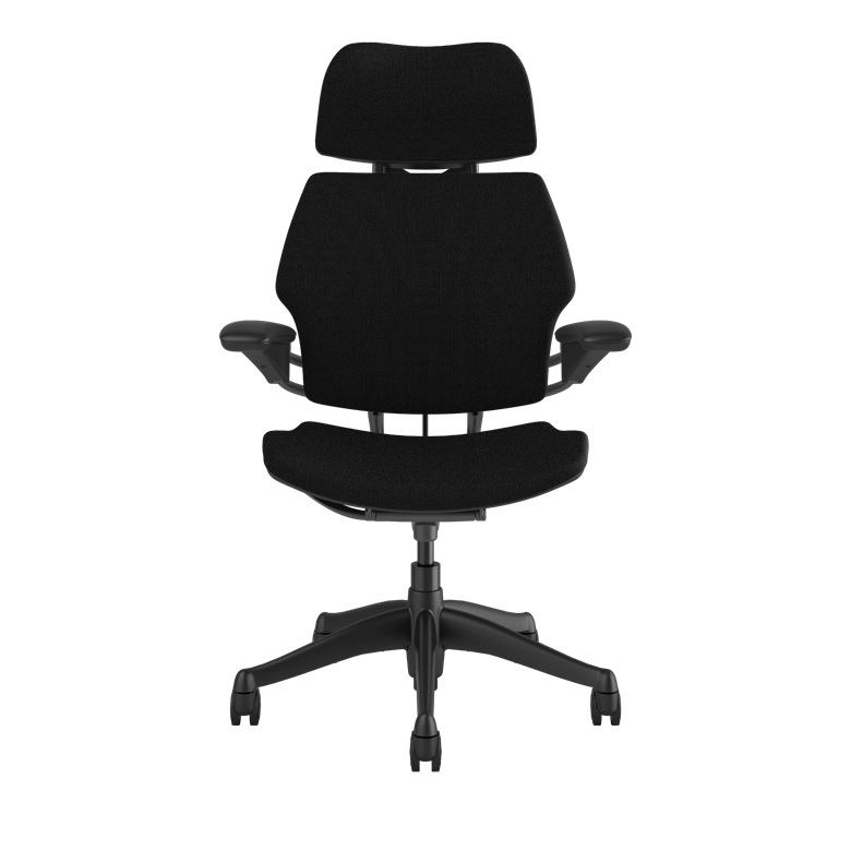 HUMANSCALE CHAIR FREEDOM HR ARMS FT BLK