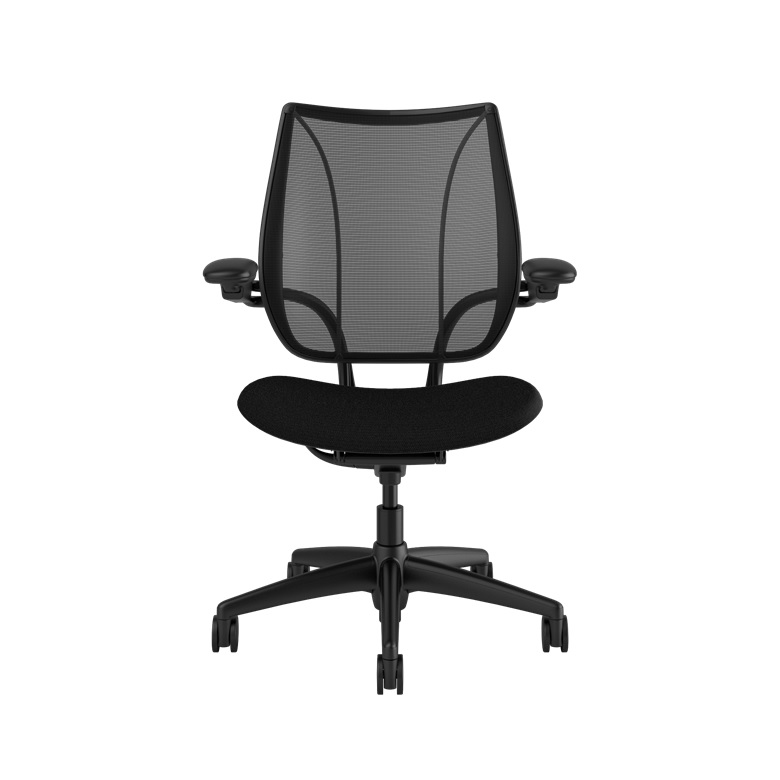 HUMANSCALE CHAIR LIBERTY ADJARMS MF FT BLK