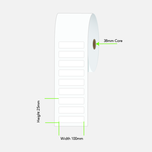 LABEL THERM PERM 100X25 1ACS 2000/R 38MM