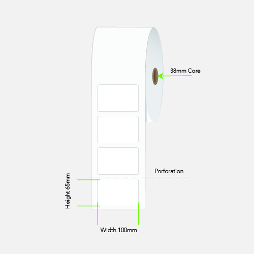 LABEL THERM FREEZER 100X65 1AC 800/R 38MM