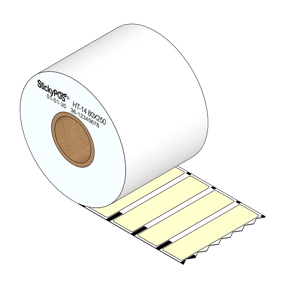 LABEL THERM REM 80X76M CONTINUOUS BK/MK LINERLESS