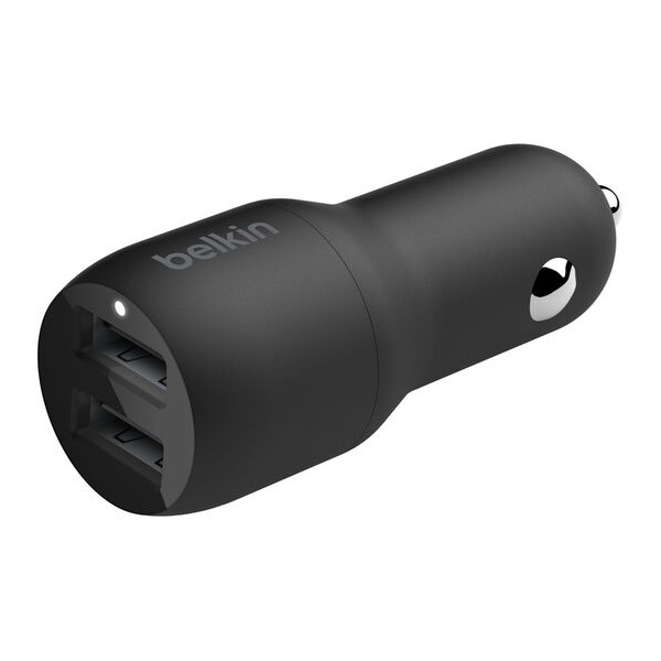 BELKIN BOOSTCHARGE DUAL USB-A CAR CHARGER 24W BLK
