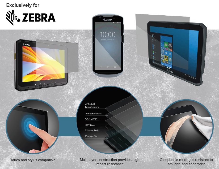 INFOCASE SCREEN PROTECTOR TEMPERED GLASS ET4X 8IN