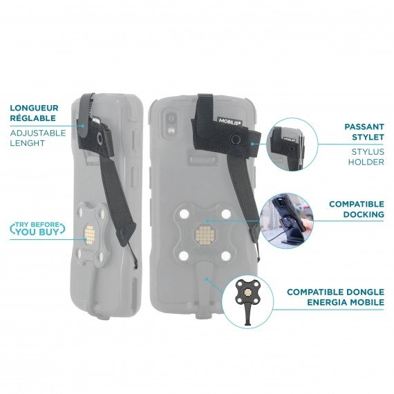 MOBILIS HANDSTRAP UNI W/STYLUS HOLDER FOR HHD