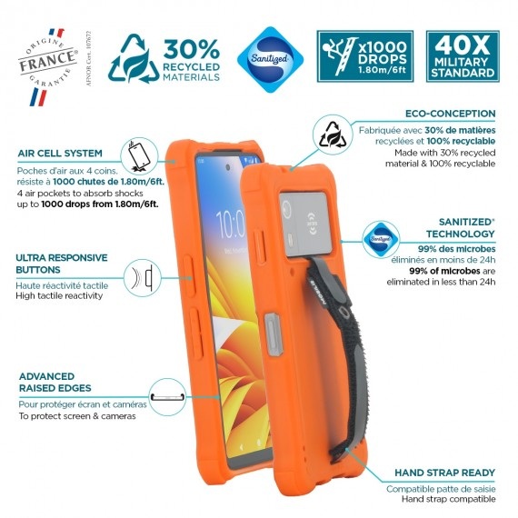 MOBILIS PROTECH CASE ORANGE FOR ZEBRA EM45