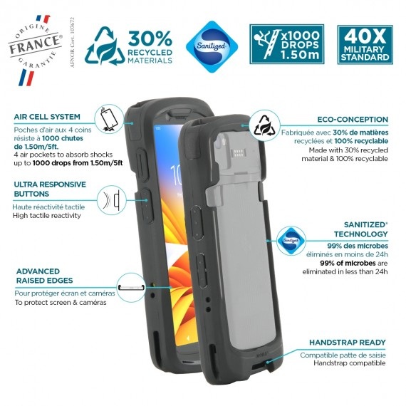 MOBILIS PROTECH CASE FOR ZEBRA TC53/TC58/FR55