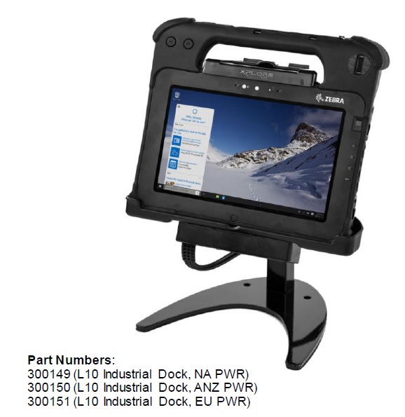 ZEBRA DOCK DESK INDUSTRIAL ANZ/PSU L10