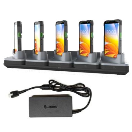 ZEBRA MULTIDOCK KIT CHARGE 5-BAY TC501 W/BOOT