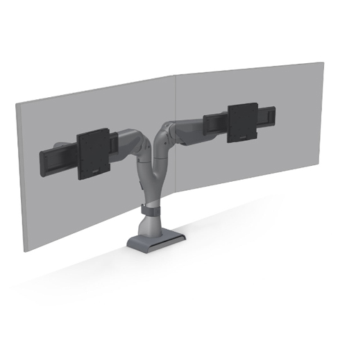HAT MONITOR ARM E5 DUAL SILVER
