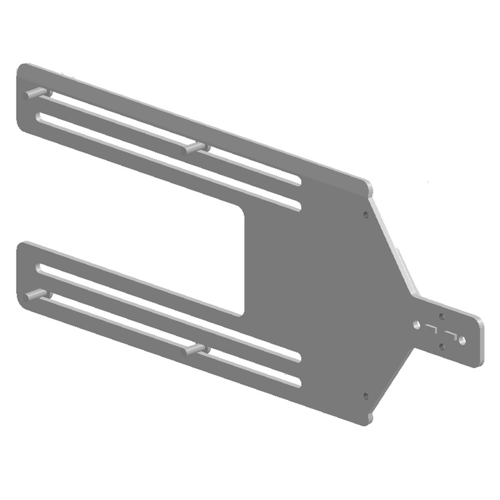 SPACEPOLE STRAIGHT BRKT PORTRAIT 15-TO-22 WHITE