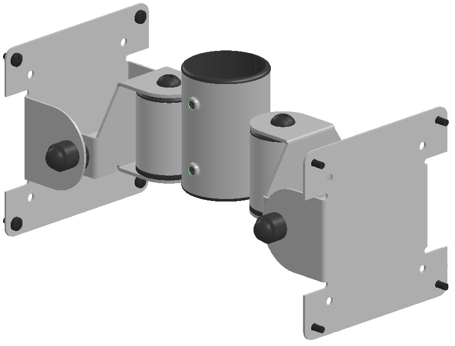 SPACEPOLE BACK-TO-BACK SCREENMOUNT VESA 75/100 BLK