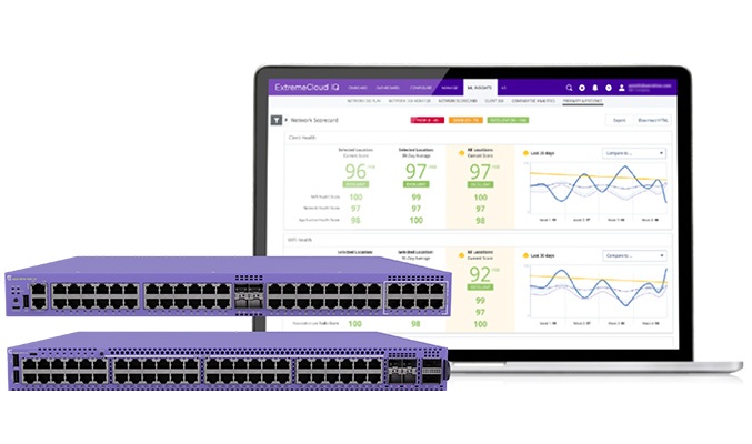 Extreme Networks 4220 12-Port Multi-Gig Stackable Switch (240W PoE). Includes Fans & 1 Fixed Power Supply.