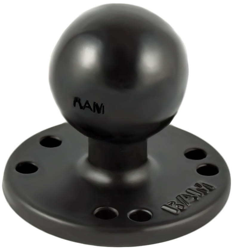 ZEBRA RAM MOUNT BASE ROUND 2.5IN AND BALL 1.5IN