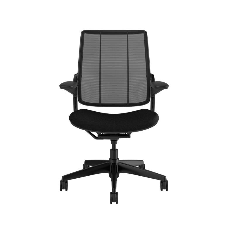 HUMANSCALE CHAIR SMART ADJARMS MF FT BLK