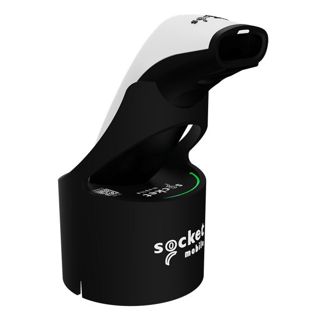 SocketScan® S741 Performance Bluetooth LE Barcode Reader, White & Black USB-C Dock