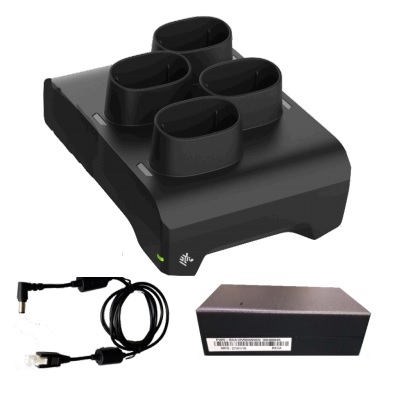 ZEBRA MULTIDOCK KIT CHARGE/BATT ONLY 4-BAY BK CS60