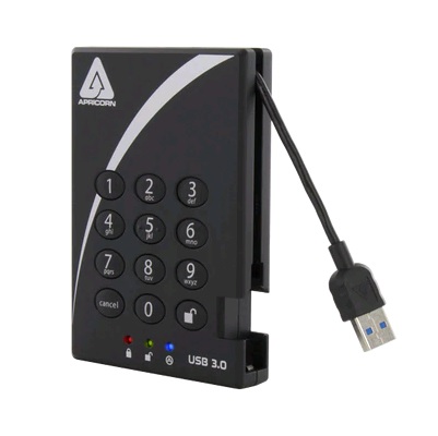 APRICORN SECURE STORAGE PADLOCK 1TB-SSD USB3 AES