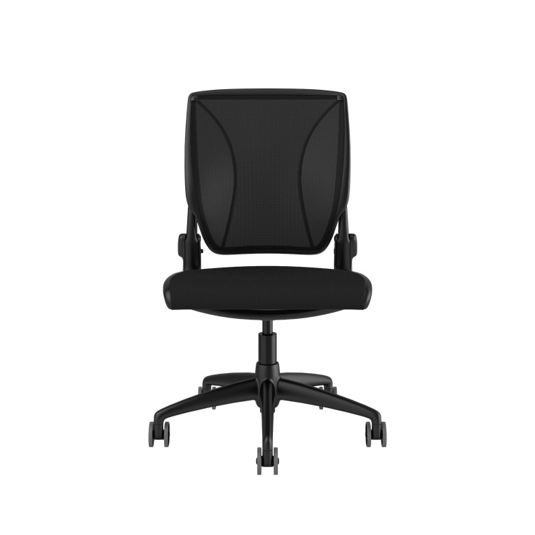 HUMANSCALE CHAIR WORLD ARMLESS CAT OXY BLK