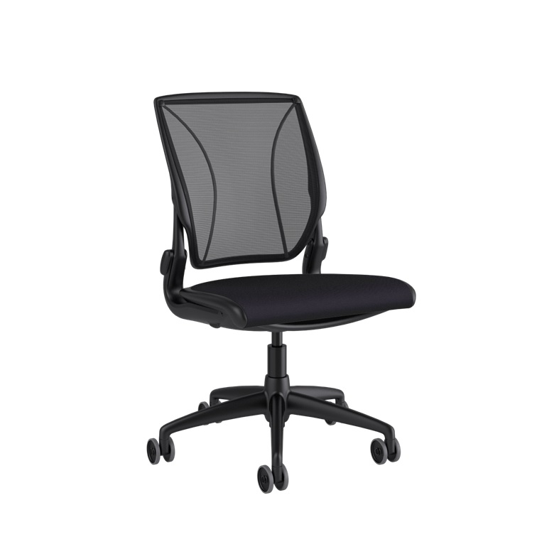 HUMANSCALE CHAIR WORLD ARMLESS MESH OXYGEN BLK