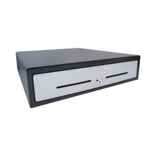 VPOS CASH DRAWER EC350 4 NOTE 8 COIN 24V BLACK STAINLESS STEEL FRONT