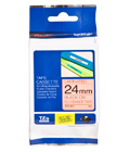 BROTHER TZE TAPE 12MM BLACK ON FLUORO YELLOW