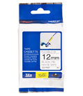 BROTHER TZE TAPE 18MM BLACK ON WHITE FLEXIBLE