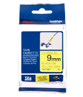 BROTHER TZE TAPE 12MM BLACK ON YELLOW FLEXIBLE